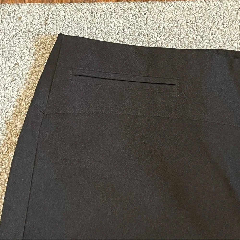 Larry Levine Pants Womens 16 Sport Stretch Trouser Zipper Polyester Wide Leg